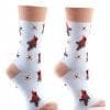 Cardinal Messages Design Women's Crew Socks by Yo Sox right side view