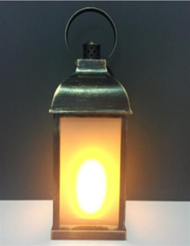 LED Black rectangular lantern