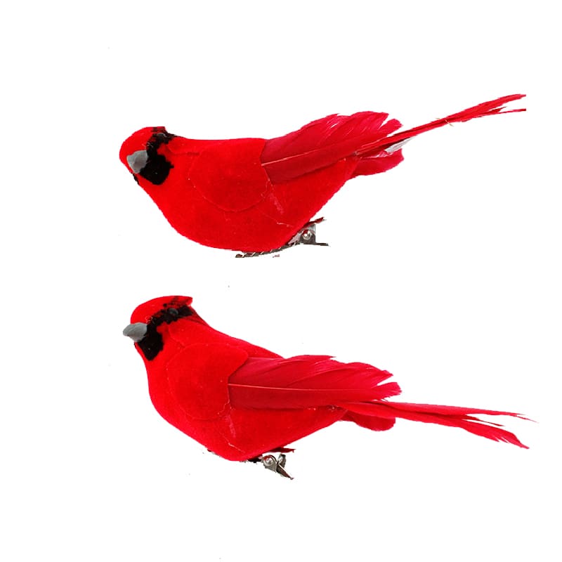 clip-on cardinal birds