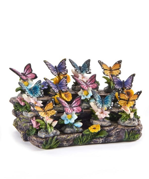 Polystone butterflies of various colours