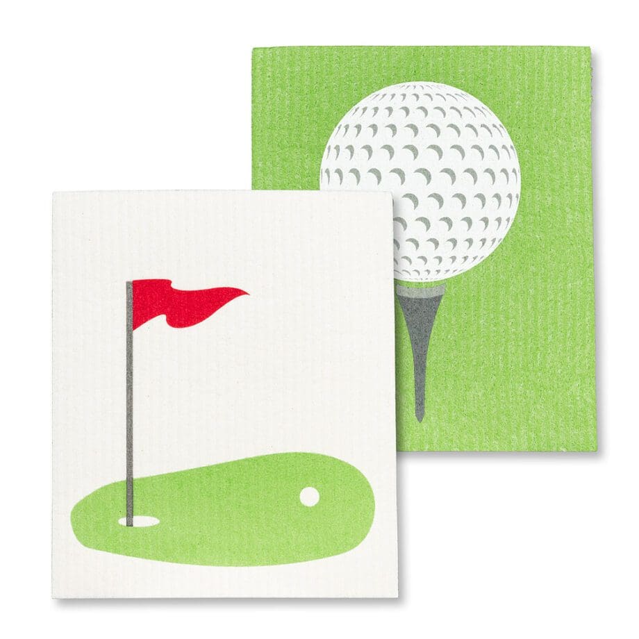 Golf Ball & Green Amazing Swedish Dishcloths