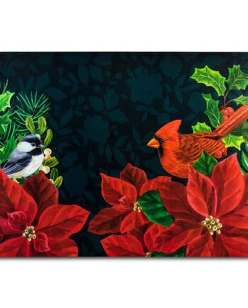 Birds in Poinsettia Placemat