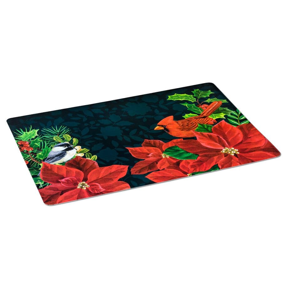 Birds in Poinsettia Placemat