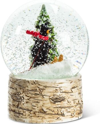 "Skiing Bear" Snow Globe