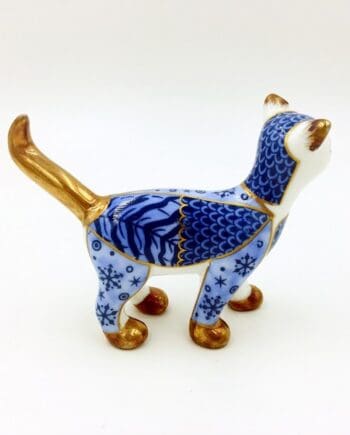 3.5" Porcelain Blue Kitten