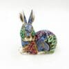 3" Porcelain Rabbit Sitting Figurine