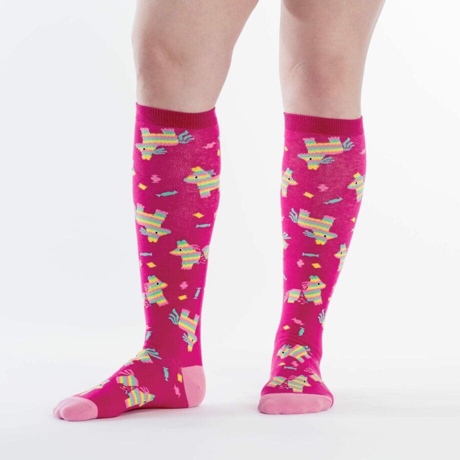 Pinata party design women's novelty knee high socks