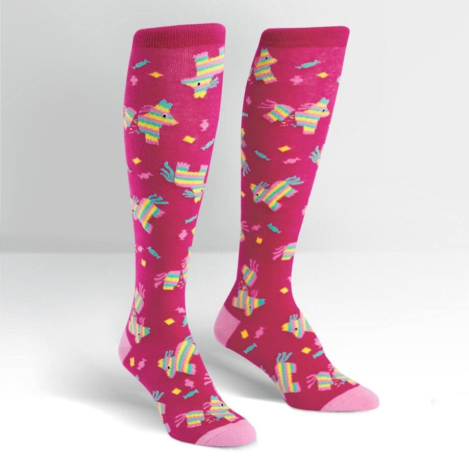 Pinata party design women's novelty knee high socks