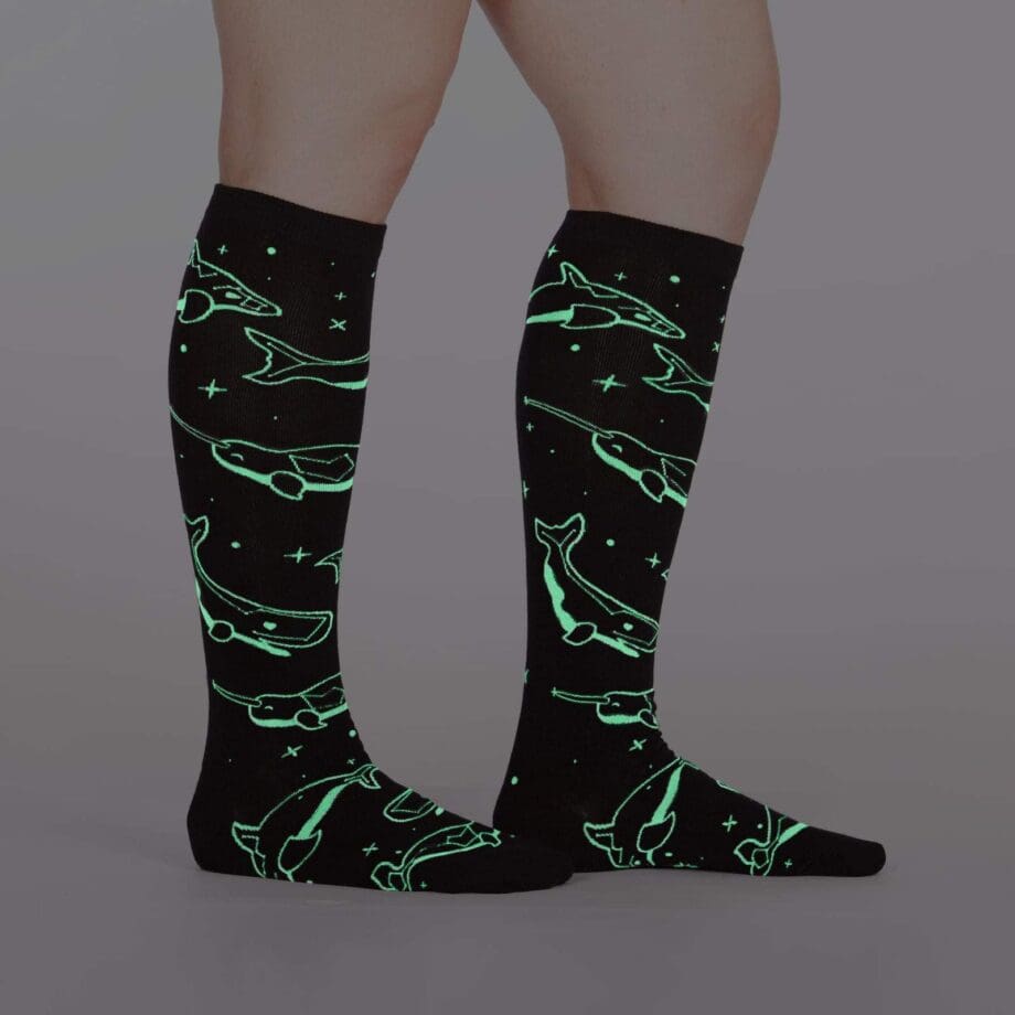 Stellar Whales women's knee high socks