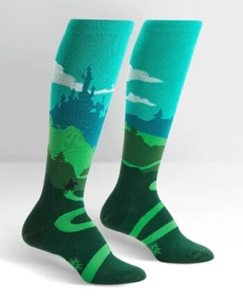 Yonder Castle design women's novelty knee high socks