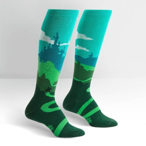 Yonder Castle design women's novelty knee high socks