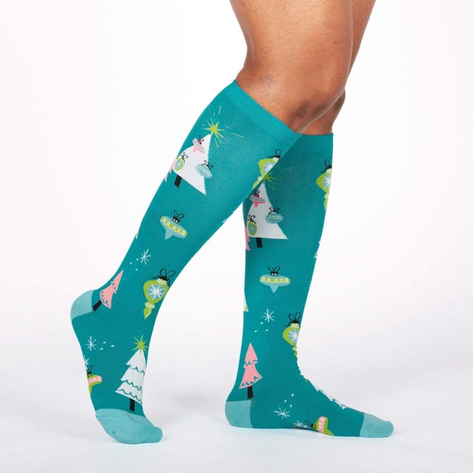Holly Jolly Christmas women's novelty knee high socks
