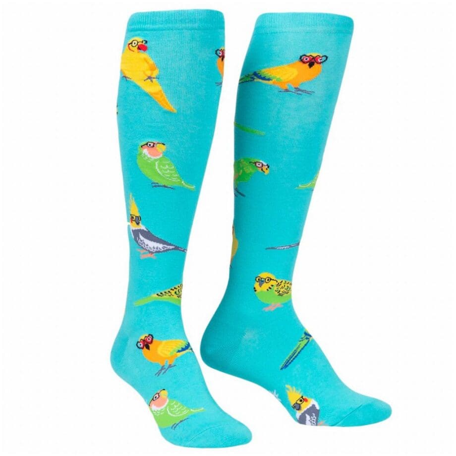 Pretty Birds design women's novelty knee high socks