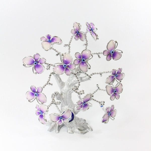 "Purple Butterfly" Lucky Tree with Round Wing Design