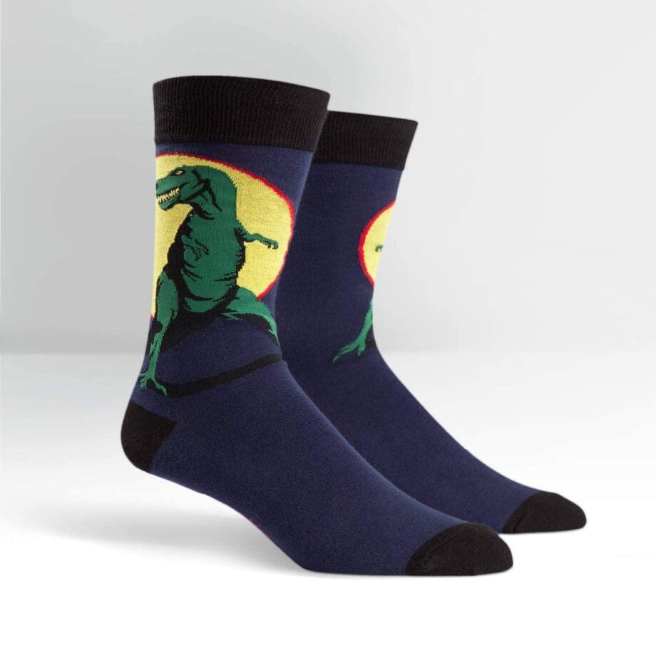 T-Rex Men's novelty crew socks