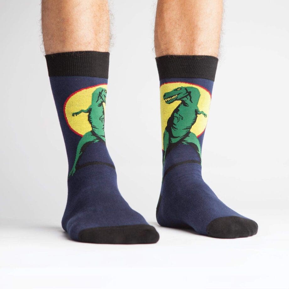 T-Rex Men's novelty crew socks