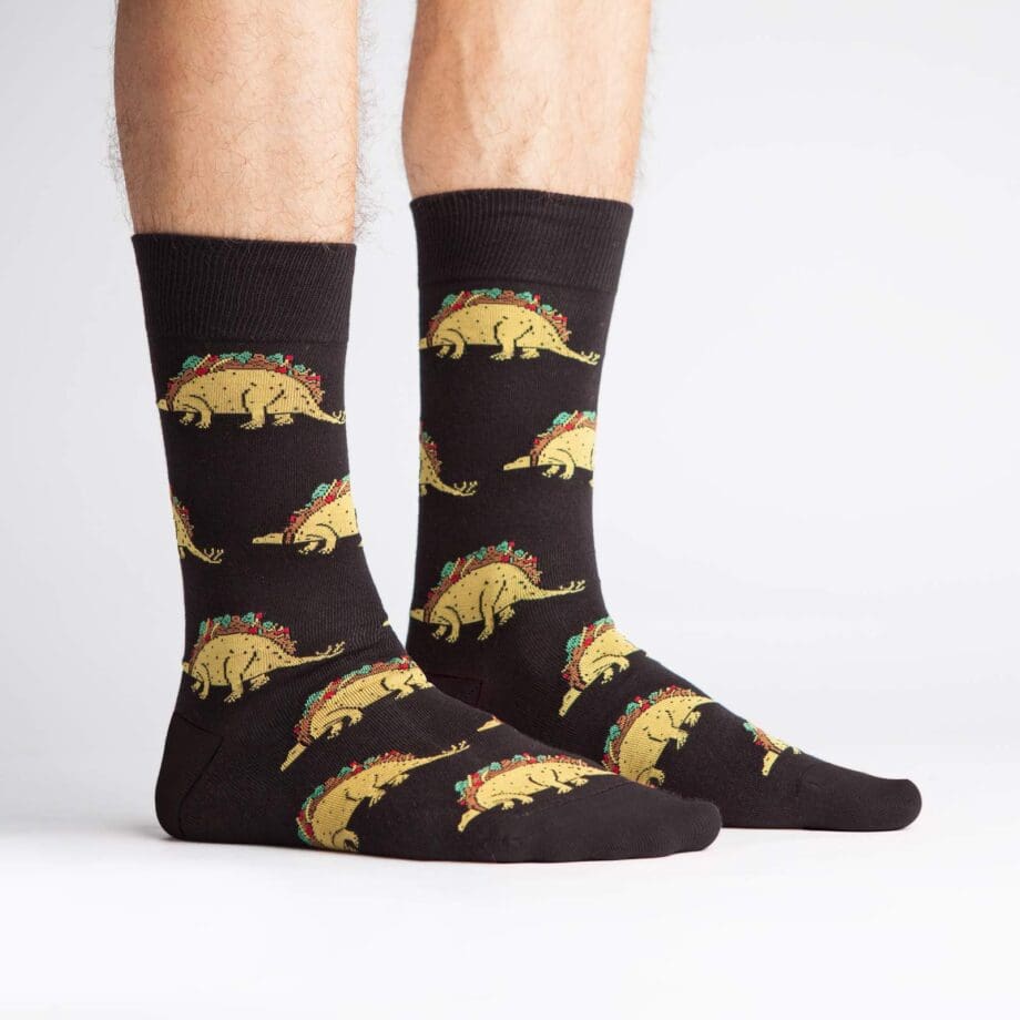 Tacosaurus Men's novelty crew socks