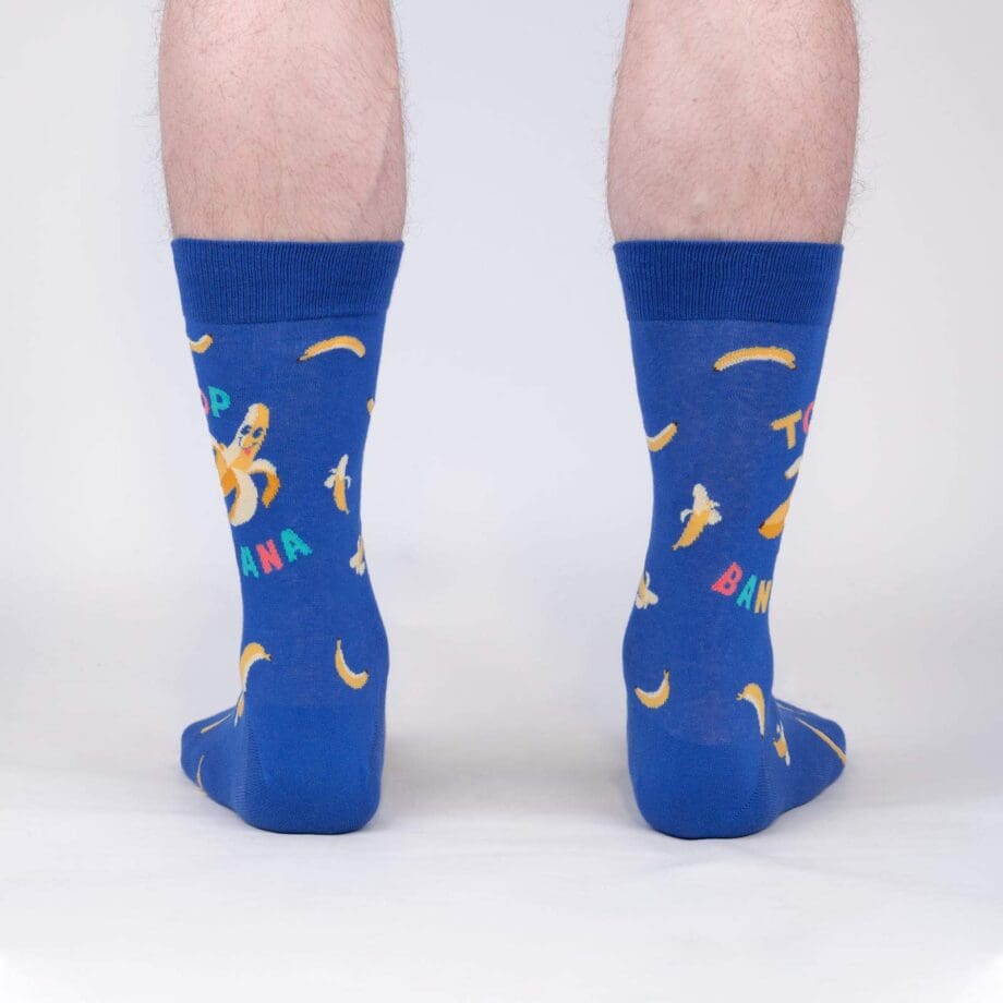 Top Banana design men's novelty crew socks