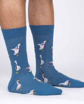 Spruced Up Goose Men's novelty crew socks