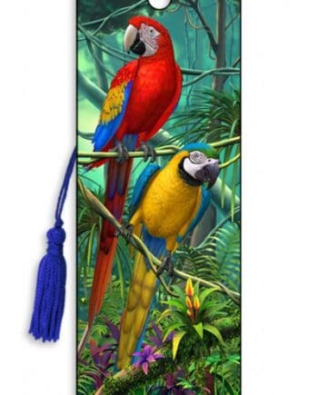 Scarlet & Blue Macaws bookmark