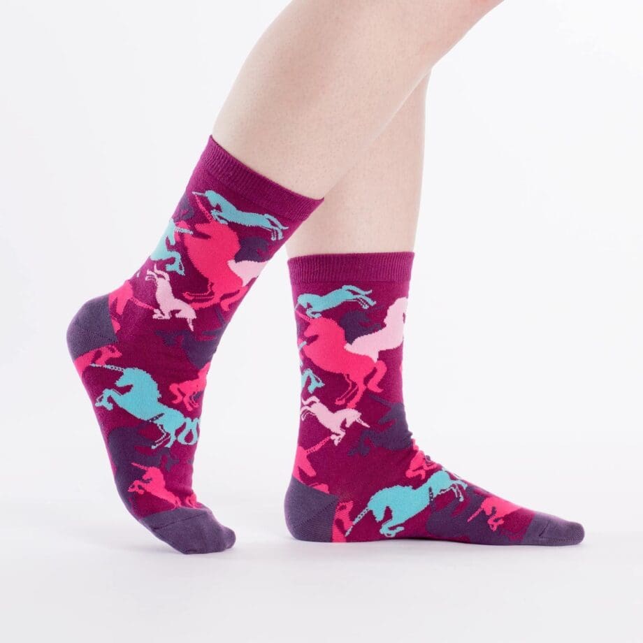 Mythical Unicorn design novelty crew socks