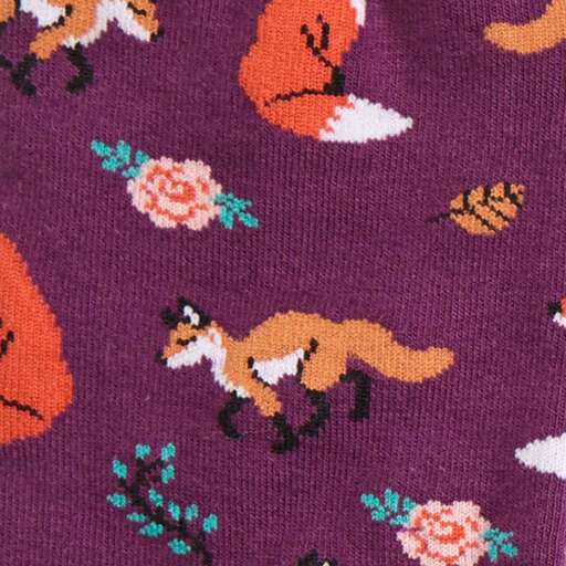 Fox Trot design women's novelty crew socks