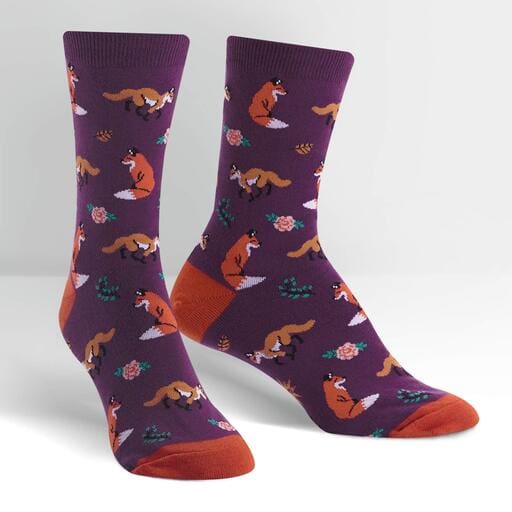 Fox Trot design women's novelty crew socks