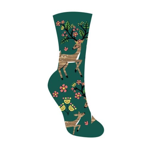 Spring awakening design women's novelty crew socks