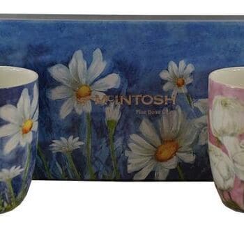 "Morning Flowers" Fine Bone China Mugs -Set of 2