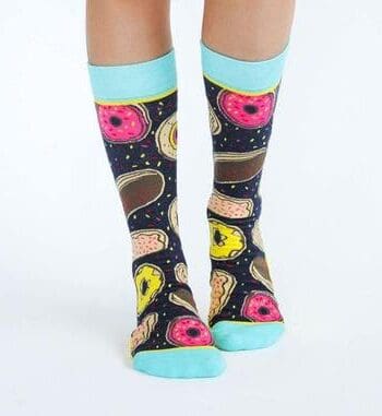 "Mmm Donuts" Unisex Novelty Crew Socks by Woven Pear