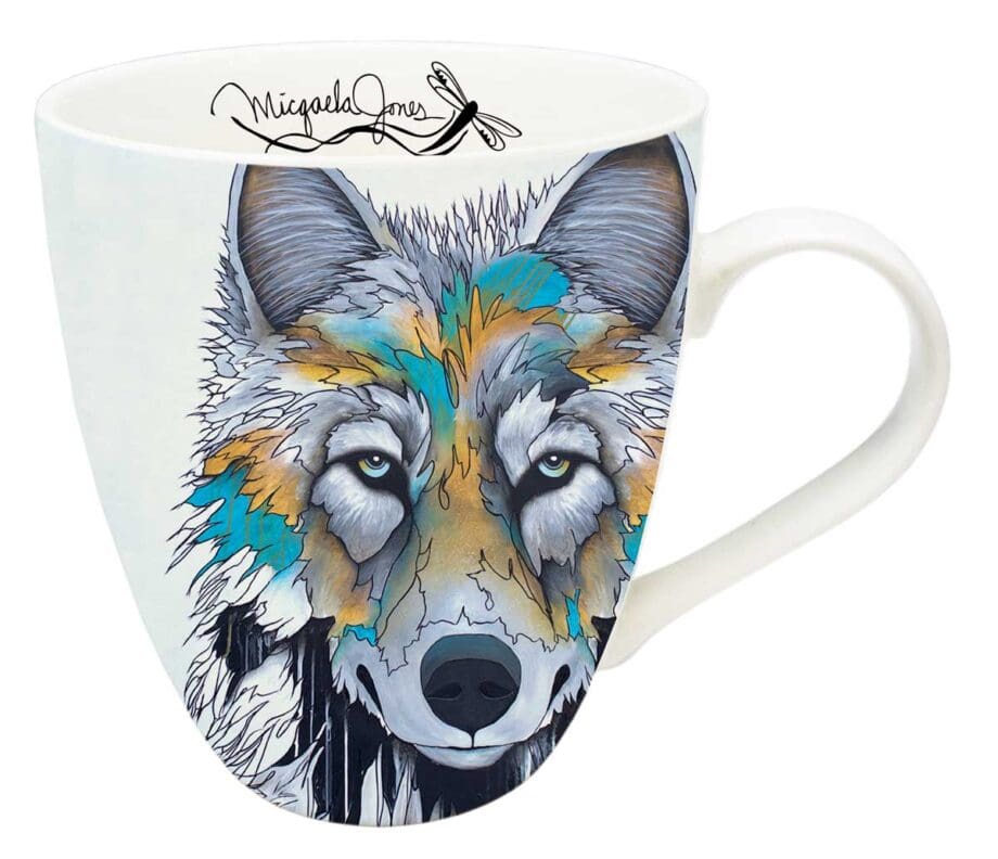 "Alpha" (Wolf) 18 oz. Signature Mug by Artist Micqaela Jones