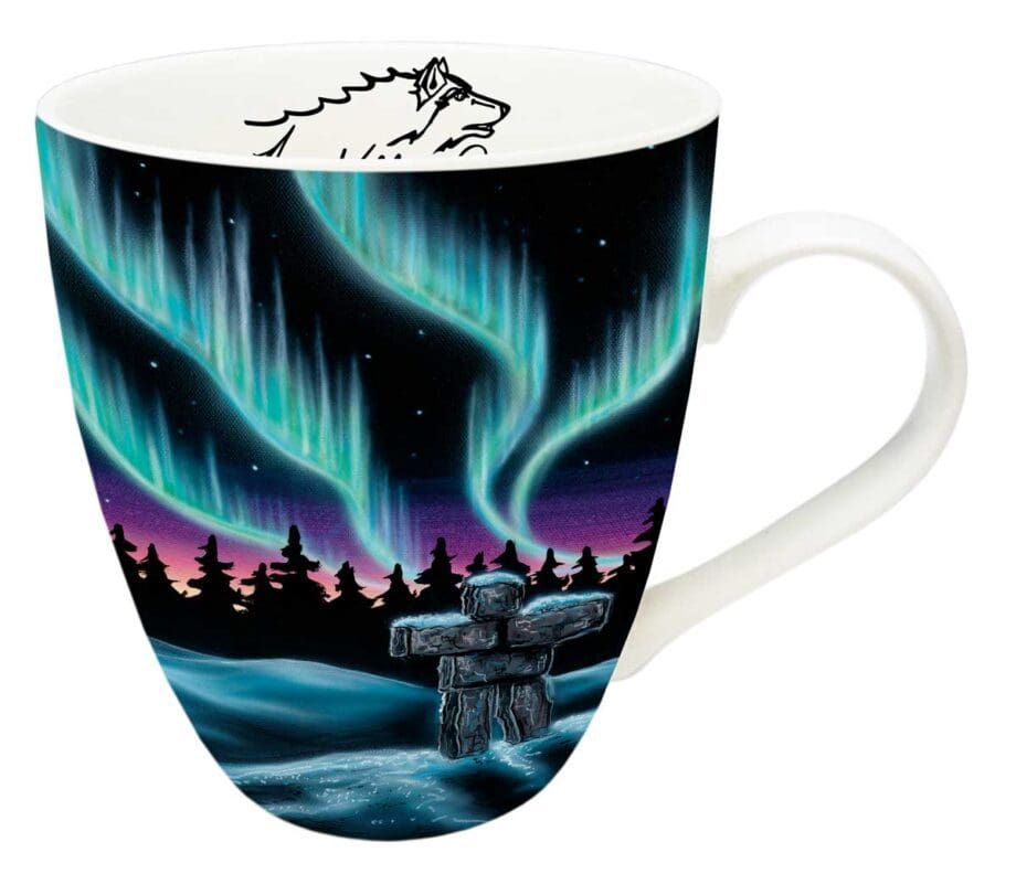 "Sky Dance – Inukshuk" 18 oz. Signature Mug by Artist Amy Keller-Rempp