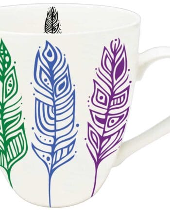 "Pride Feathers" 18 oz. Signature Mug by Artist Patrick Hunter