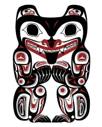 Haida Grizzly Bear Trivet by Clarence Mills Indigenous Art