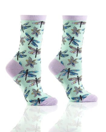 Dragonflies design Women's novelty crew socks by Yo Sox