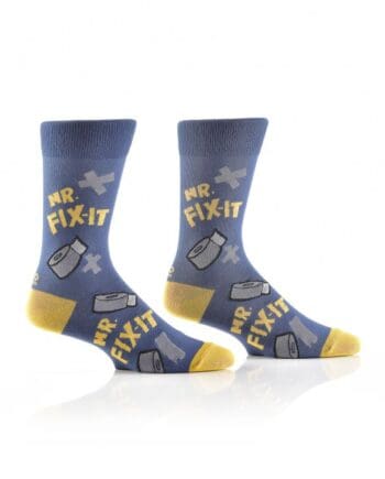 "Mr Fix It" Men's Novelty Crew Socks by Yo Sox