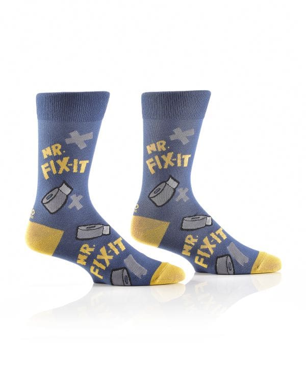 "Mr Fix It" Men's Novelty Crew Socks by Yo Sox