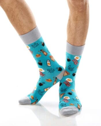 "Breakfast" Men's Novelty Crew Socks by Yo Sox