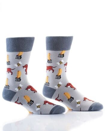 "Top Dog" Men's Novelty Crew Socks by Yo Sox