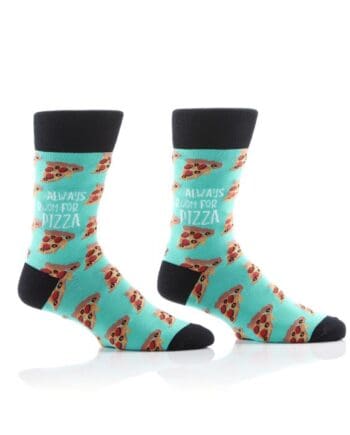 "Pizza Lover" Men's Novelty Crew Socks by Yo Sox