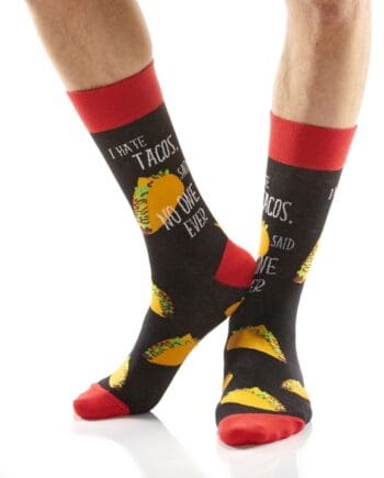 "Taco Lover" Men's Novelty Crew Socks by Yo Sox