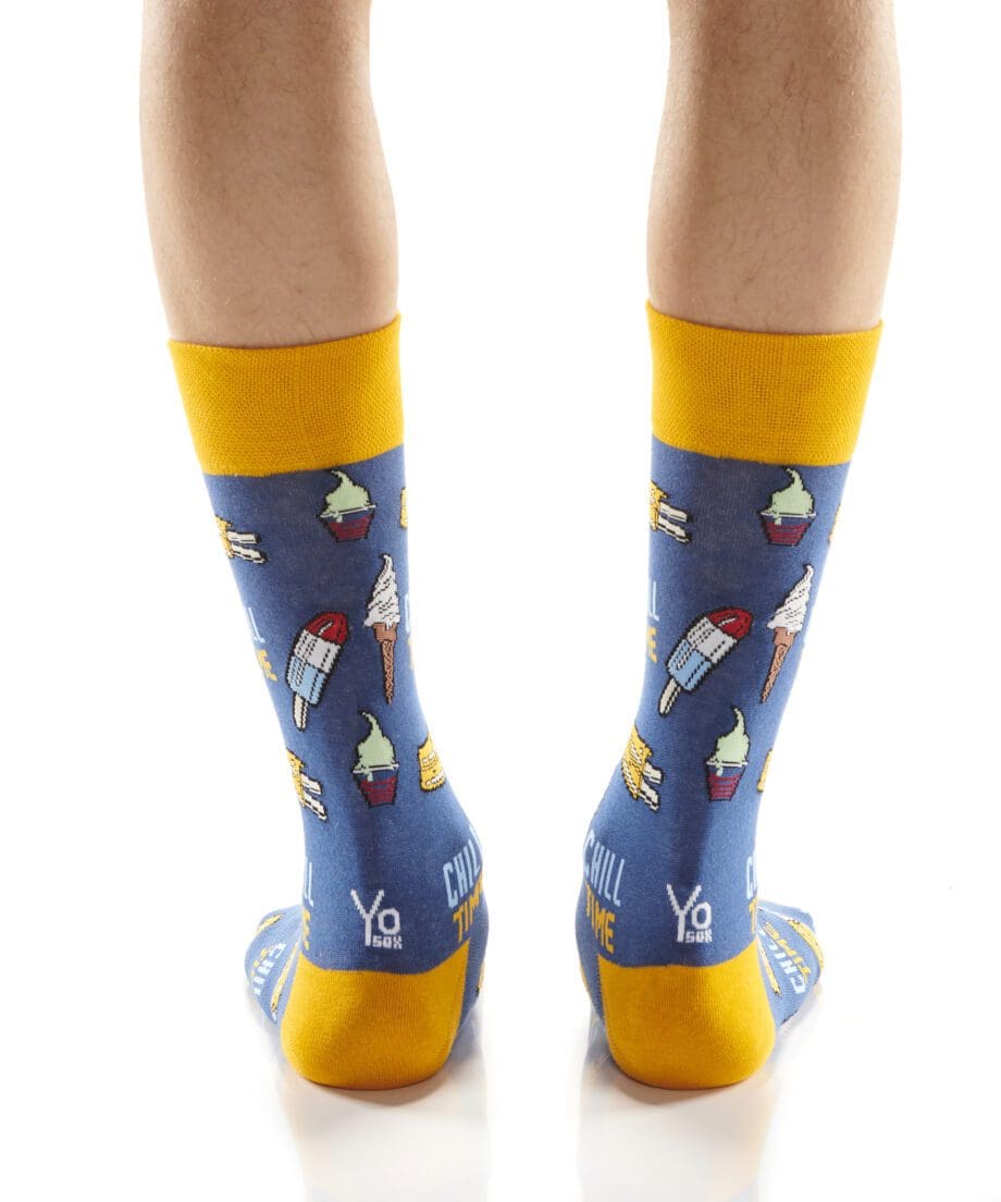 Chill Time Men's Novelty Crew Socks by Yo Sox