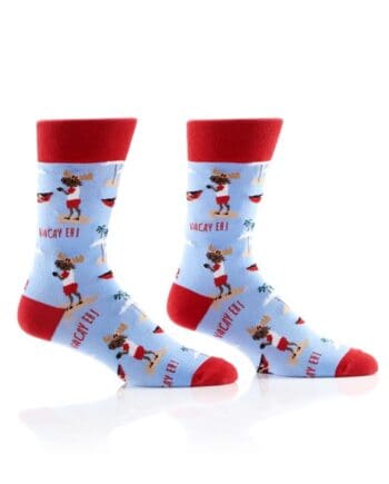 "Vacay Eh" Men's Novelty Crew Socks by Yo Sox