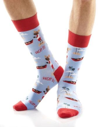 "Vacay Eh" Men's Novelty Crew Socks by Yo Sox