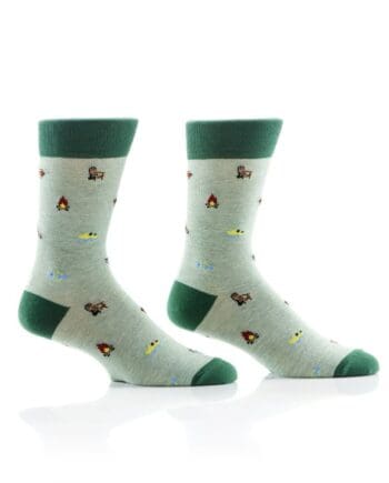 "Cottage Day" Men's Novelty Crew Socks by Yo Sox