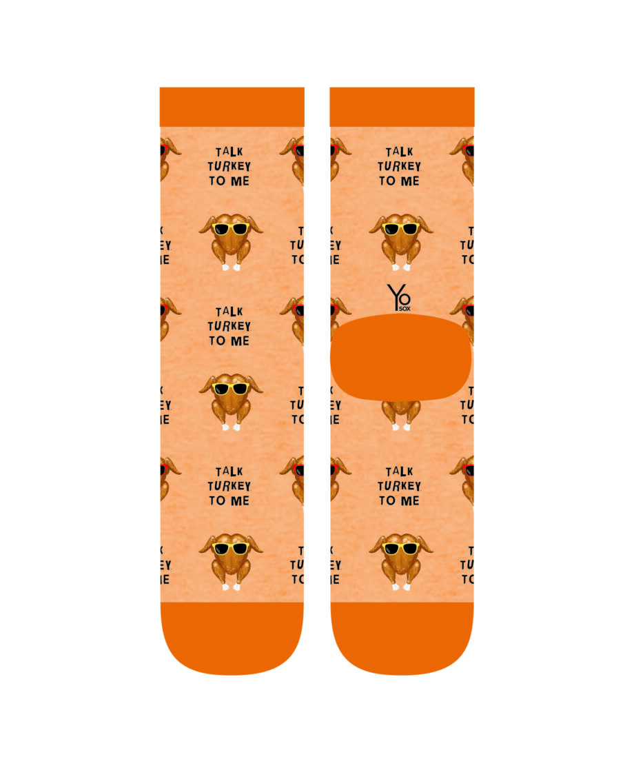 "Let's Talk Turkey" Women's Novelty Crew Socks by Yo Sox