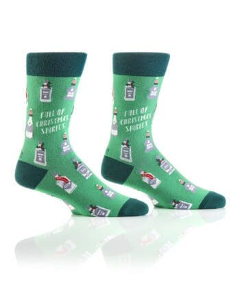 Christmas Spirits Men's Novelty Crew Socks by Yo Sox