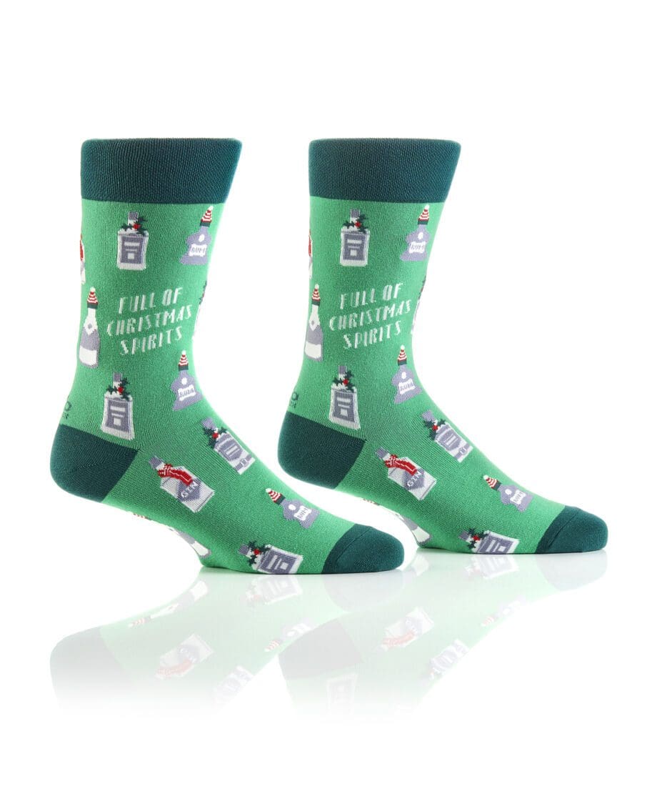 Christmas Spirits Men's Novelty Crew Socks by Yo Sox