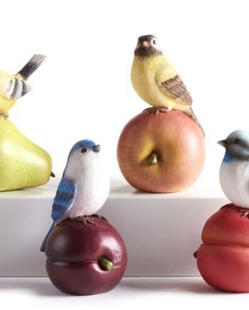 3.7" Birds Figurines on Fruit