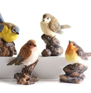 3.9" Birds on Rock or Stump Figurine